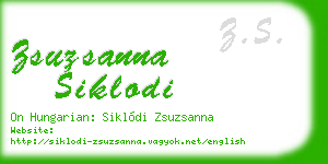 zsuzsanna siklodi business card
