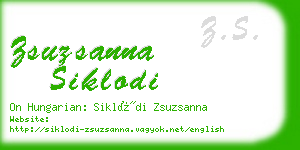 zsuzsanna siklodi business card